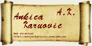 Ankica Karuović vizit kartica